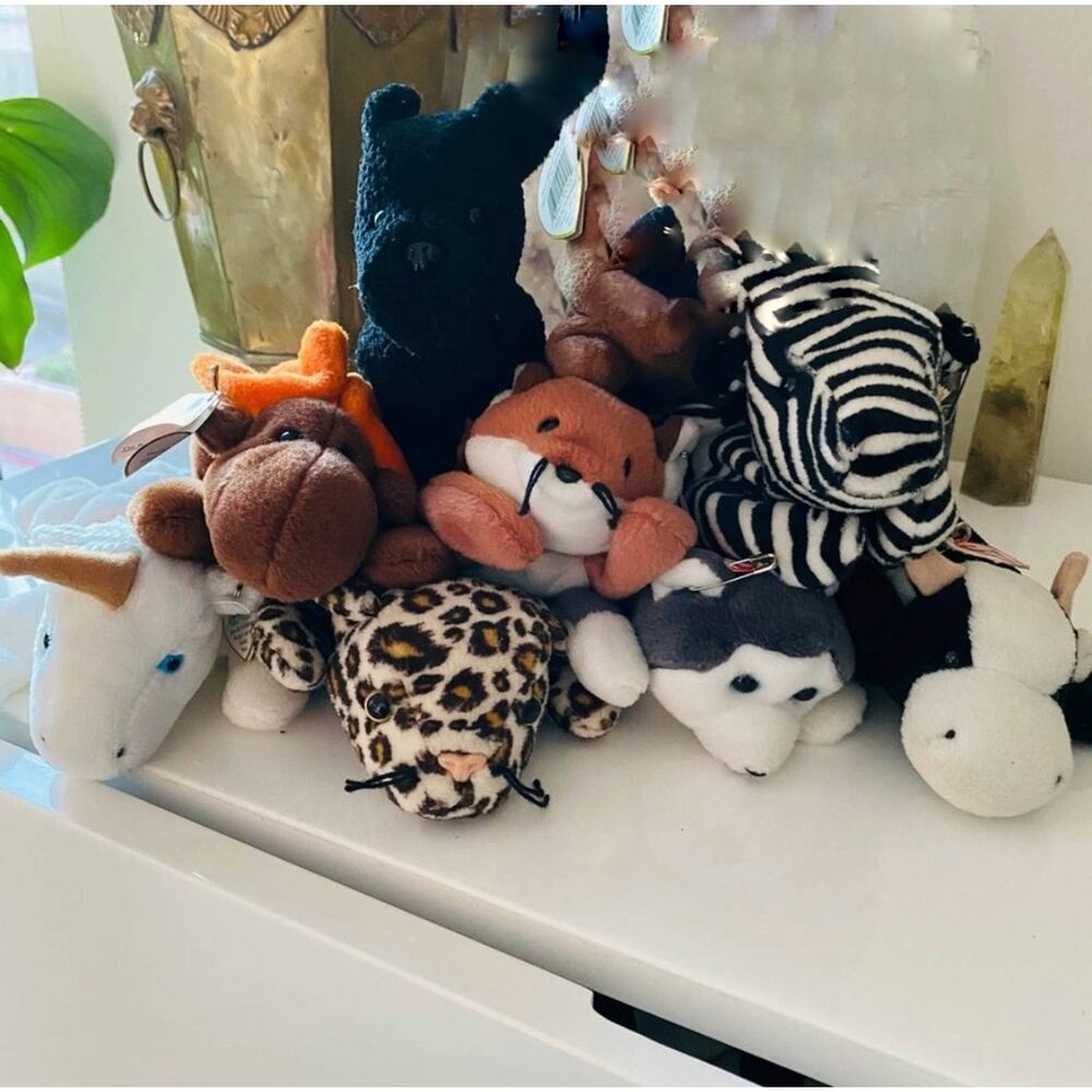 Vintage TY Original 1990s y2k Beanie Babies Stuffed Animal Toy Bundle Collection